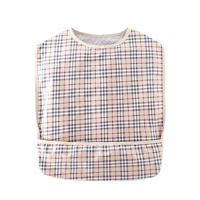 Bavetă de masă pentru adulți, impermeabilă, din pânză tarpaulin, poliester, unisex, model linii sau puncte