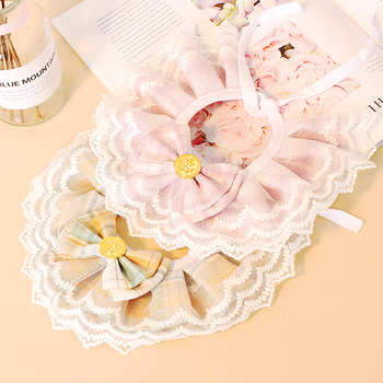 Star Pet čipkasta mašnica za vrat mačkama i psima – jednobojni materijal