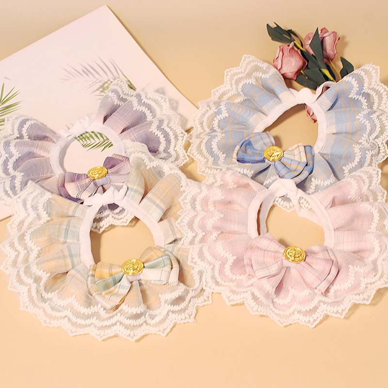 Star Pet čipkasta mašnica za vrat mačkama i psima – jednobojni materijal