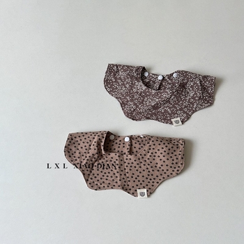 WD-006 etető kendő, pamutból készült, vízálló és koszálló, pöttyös mintával, 0–1 éveseknek, uniszex