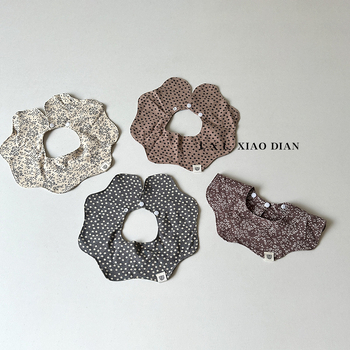 WD-006 etető kendő, pamutból készült, vízálló és koszálló, pöttyös mintával, 0–1 éveseknek, uniszex