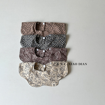 WD-006 etető kendő, pamutból készült, vízálló és koszálló, pöttyös mintával, 0–1 éveseknek, uniszex