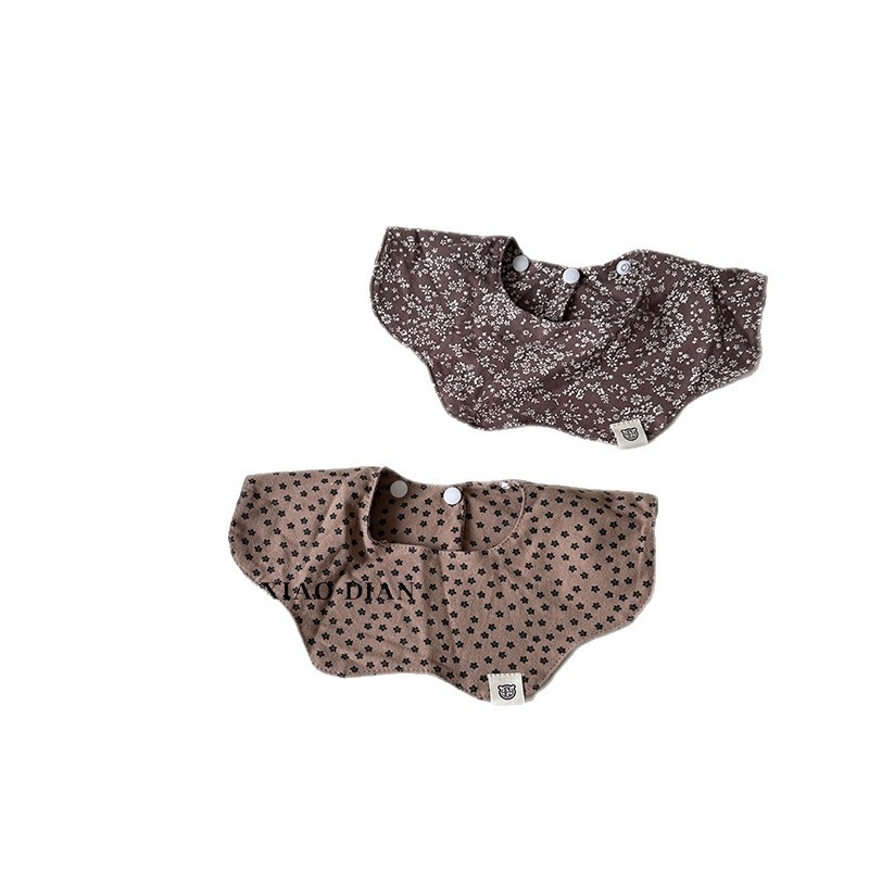 WD-006 etető kendő, pamutból készült, vízálló és koszálló, pöttyös mintával, 0–1 éveseknek, uniszex