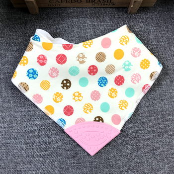 Pamut baba etető kendő, háromszög alakú, nedvszívó, harapás-zsebbel, 0-6 év