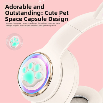 Juhtmevaba mängpeakomplekt Bluetooth 5.3, 10 m ulatus, üle 8 tunni tööaega, stereo heli, hingav valgus