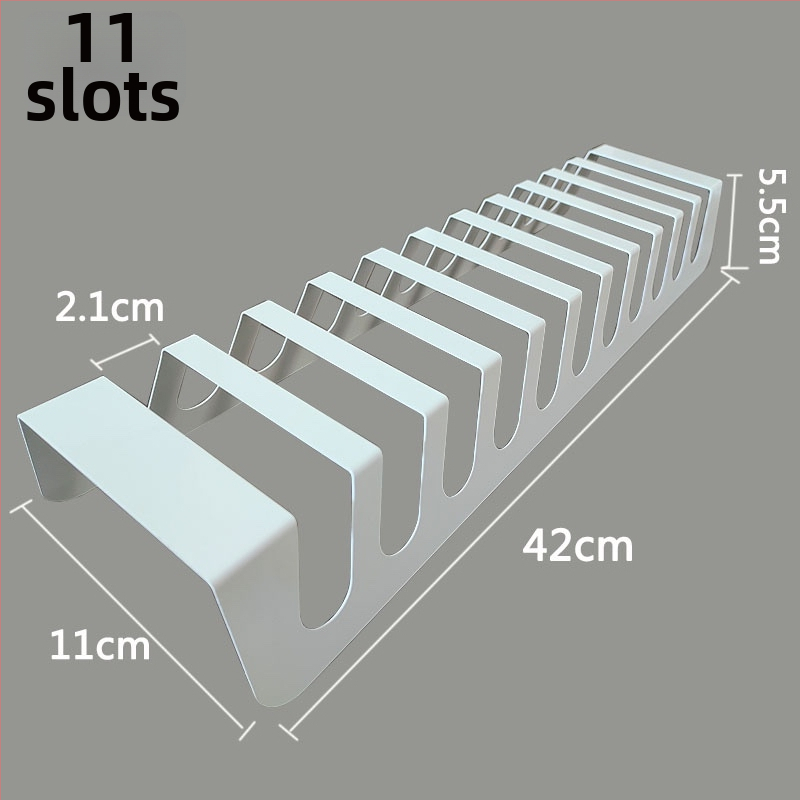 Augšējā stends vairākiem tālruņiem un planšetēm — ABS plastmasa, daudzslotu uzglabāšana, galda centrālā uzlāde, horizontāls displejs
