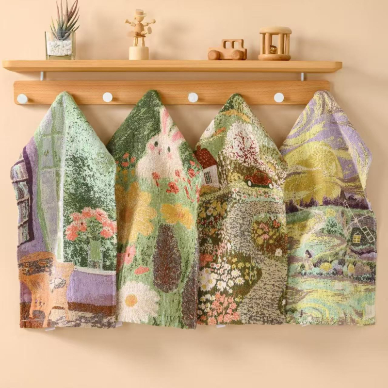 Dječji četveroslojni gazasti ručnik, 100% pamuk, Jacquard tkanina, 50-80 g