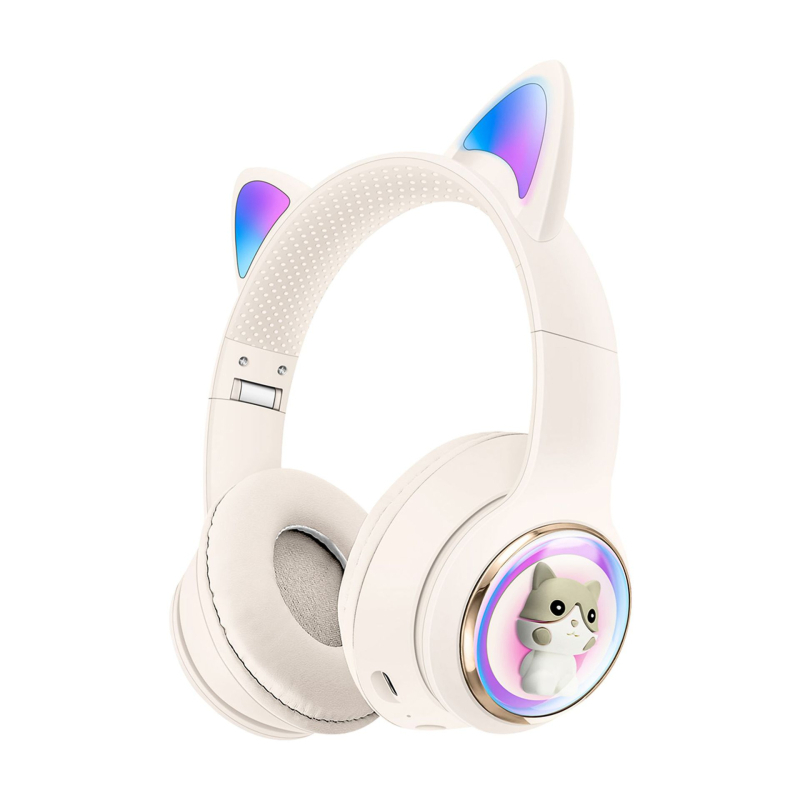 Гейминг безжични слушалки с дизайн космическа капсула, Bluetooth 5.3, обхват 10 м, над 8 ч живот на батерията, стерео