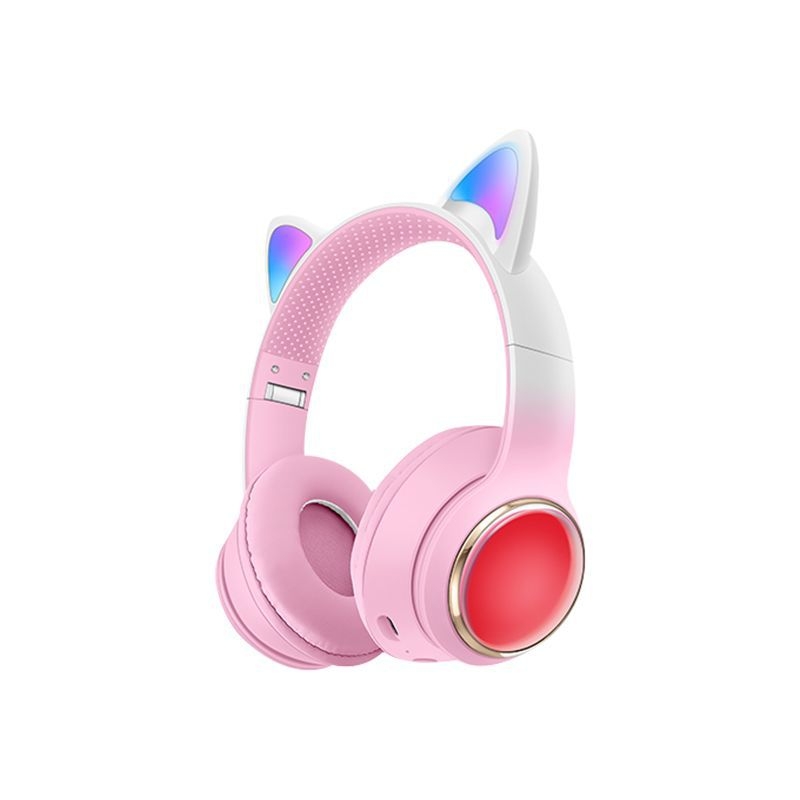 Bezdrôtové herné slúchadlá, dizajn vesmírnej kapsule, nad uši, s dýchacou LED svetlou a hlbokým basom | Bluetooth 5.3, dosah 10 m, viac ako 8 h výdrže