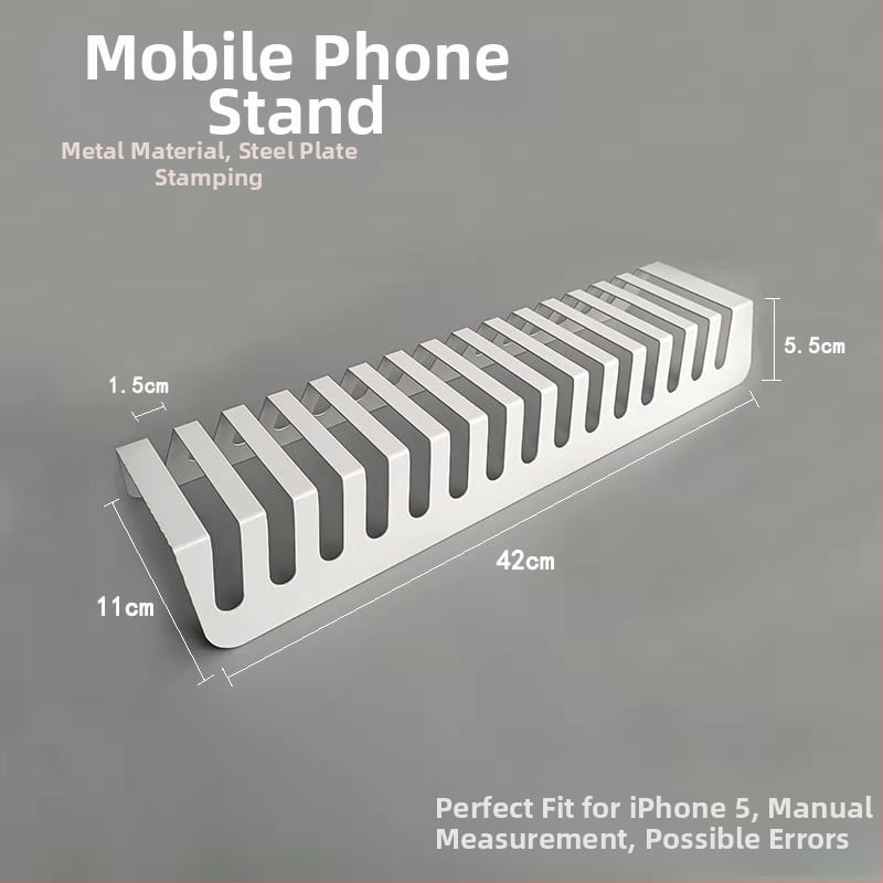 Стойка за заснемане отгоре за множество телефони и таблети с множество слотове за съхранение и централизирано зареждане на бюрото – ABS пластмаса