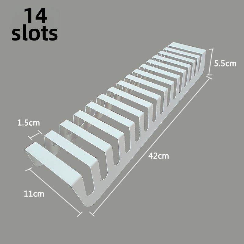 Augšējai uzņemšanai paredzēts statīvs vairākiem tālruņiem un planšetēm ar daudzslota uzglabāšanu un centrālo uzlādi uz galda - ABS plastmasa