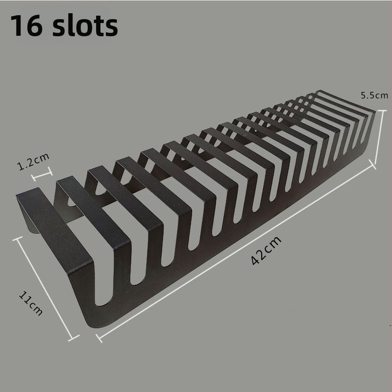 Augšējai uzņemšanai paredzēts statīvs vairākiem tālruņiem un planšetēm ar daudzslota uzglabāšanu un centrālo uzlādi uz galda - ABS plastmasa