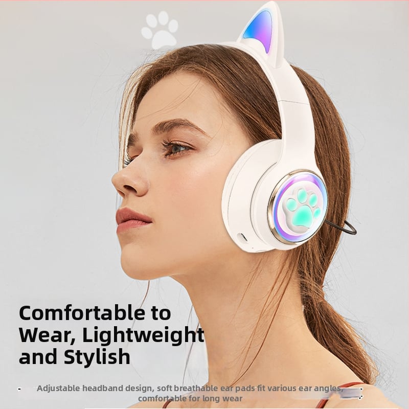 Bezdrôtové herné slúchadlá s dýchacím podsvietením, stereo zvuk, Bluetooth 5.3, dosah 10 m, výdrž viac ako 8 hodín