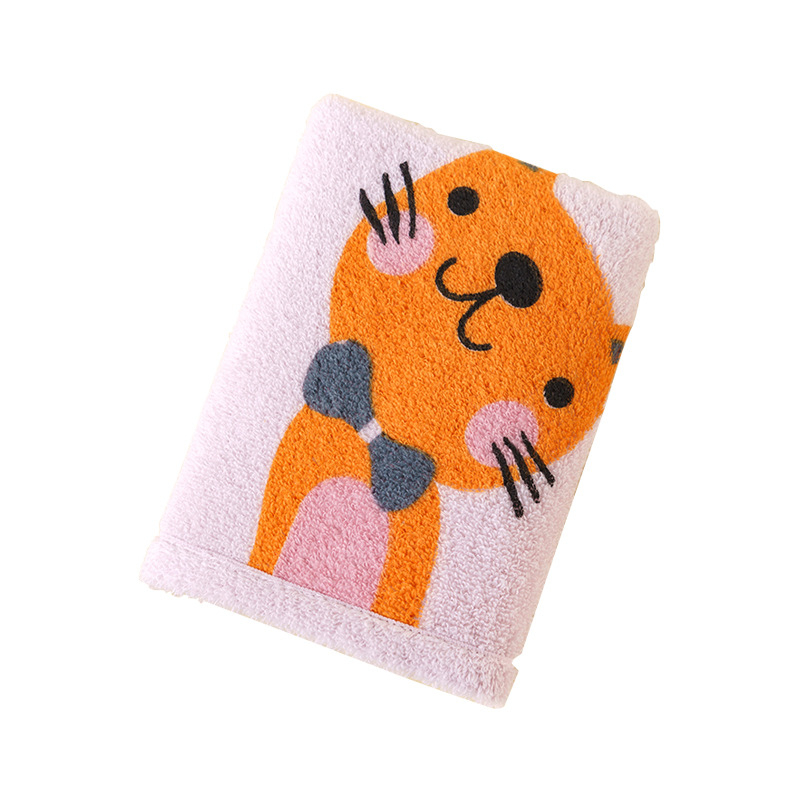 Dječji ručnik od pamuka s karikaturnim printom, mekan i otporan na opadanje vlakana, 21s vlakno