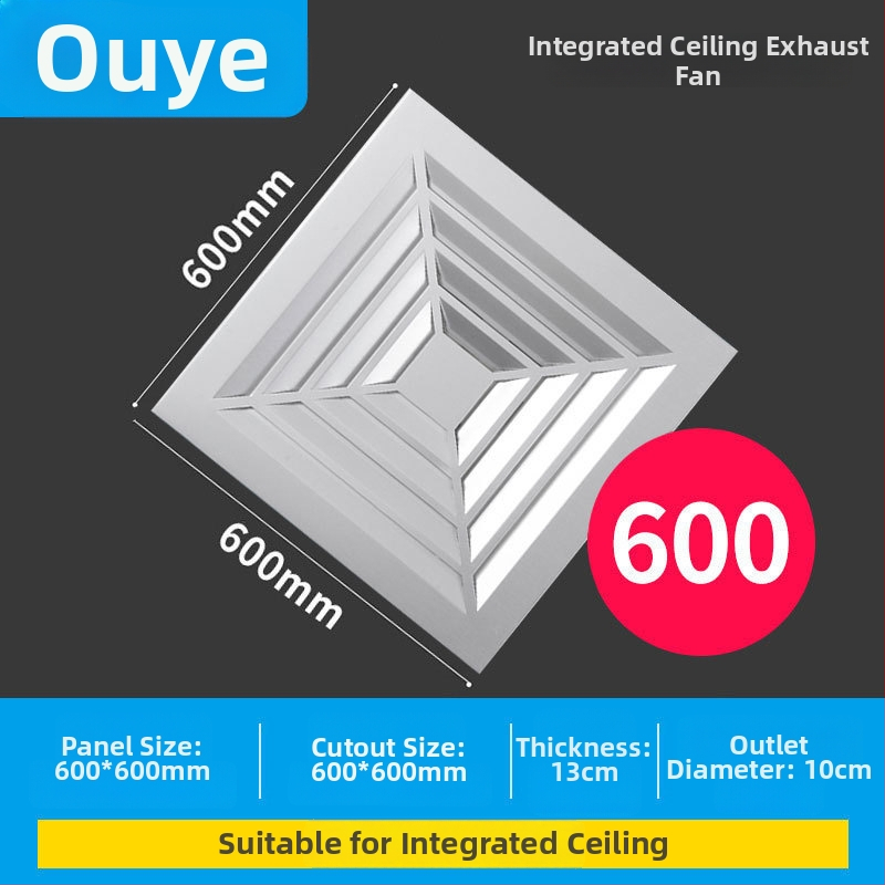 Ono 900-5 Vėdinimo ventiliatorius voniai ir virtuvei, 220V, 30/40W, Kabinamas montavimas, Tinkamas gipso plokščių luboms