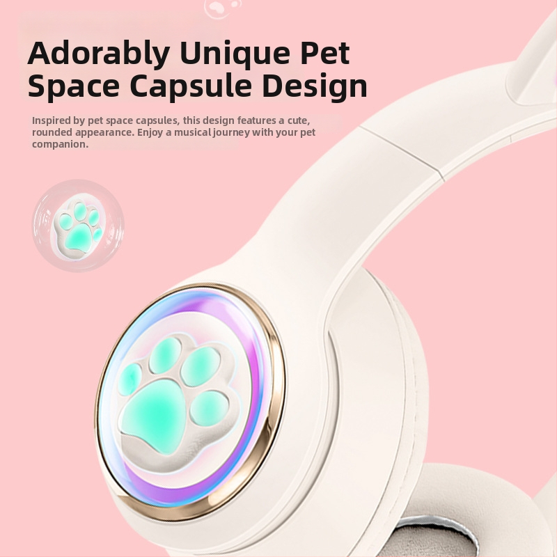 Juhtmevabad mängukõrvaklapid hingava valguse ja kosmosekapsli kujundusega; Bluetooth 5.3, 10 m ulatus, üle 8 tunni aku elu, PC+ABS korpus, veekindlus