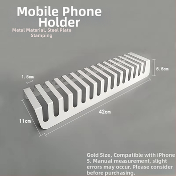 Stends augšējai uzņemšanai vairākām tālruņiem un planšetēm ar vairākiem karšu slotiem un darbvirsmas centrālo uzlādi, ABS plastmasa