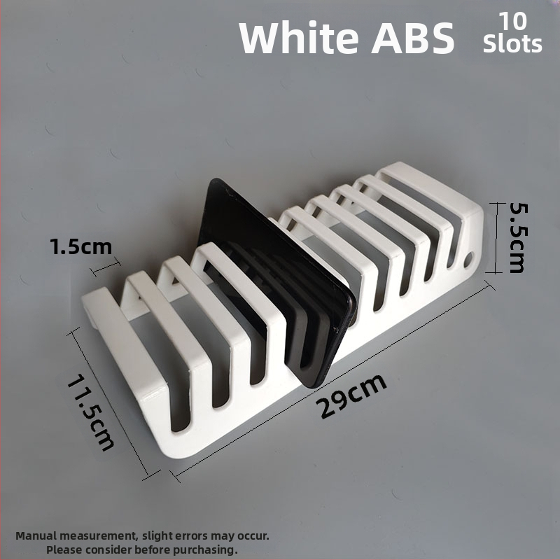 Stends augšējai uzņemšanai vairākām tālruņiem un planšetēm ar vairākiem karšu slotiem un darbvirsmas centrālo uzlādi, ABS plastmasa