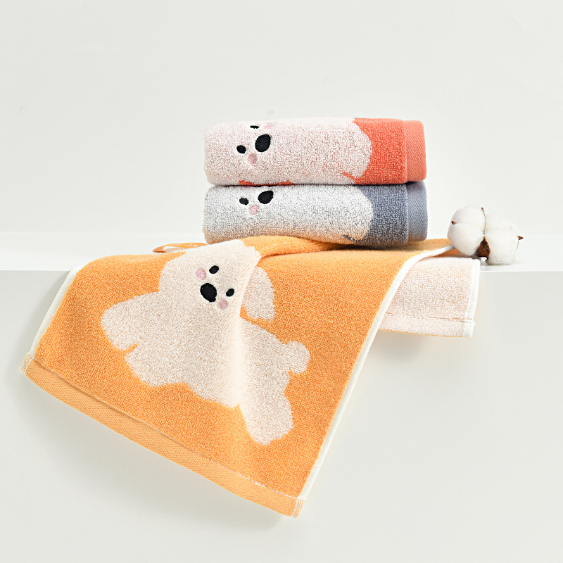 Grace/Jie Liya pamukasti dječji ručnik za lice s lancem za vješanje, 32s pređa, izvešeni žakard, 50–80 g