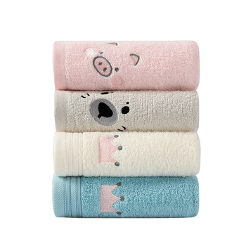Dječji ručnik od 100% pamuka, mekan i upijajući, nježan prema koži, s vezom i jednostavnom tkaninom, težine 50–80 g