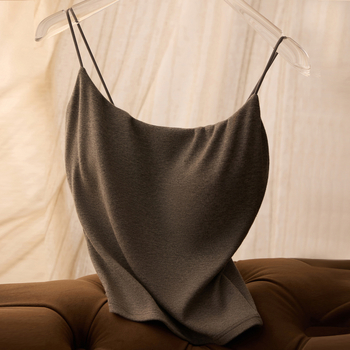 Cerotich medvilninė kamisolė su įmontuotomis krūties pagalvėlėmis, sling stilius, plonas audinys