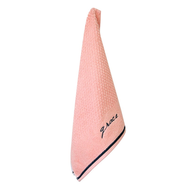 Βαμβακερή τετράγωνη πετσέτα προσώπου, μαλακή και απορροφητική, 100% βαμβάκι; βάρος περίπου 40 g; απορροφητικότητα 5–10 s; νήμα: stranded νήμα; ραφή: περιμετρικός ράψιμος