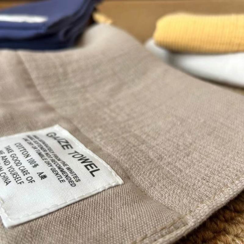 Set detských uterákov z bavlnenej gázy — Jacquard tkanina, 32 vlákien, 80–100 g na uterák, Prispôsobenie loga