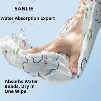 Bejbi gazasti ručnik za lice, 4-slojni tisak, pamuk 32s, težina ispod 50 g