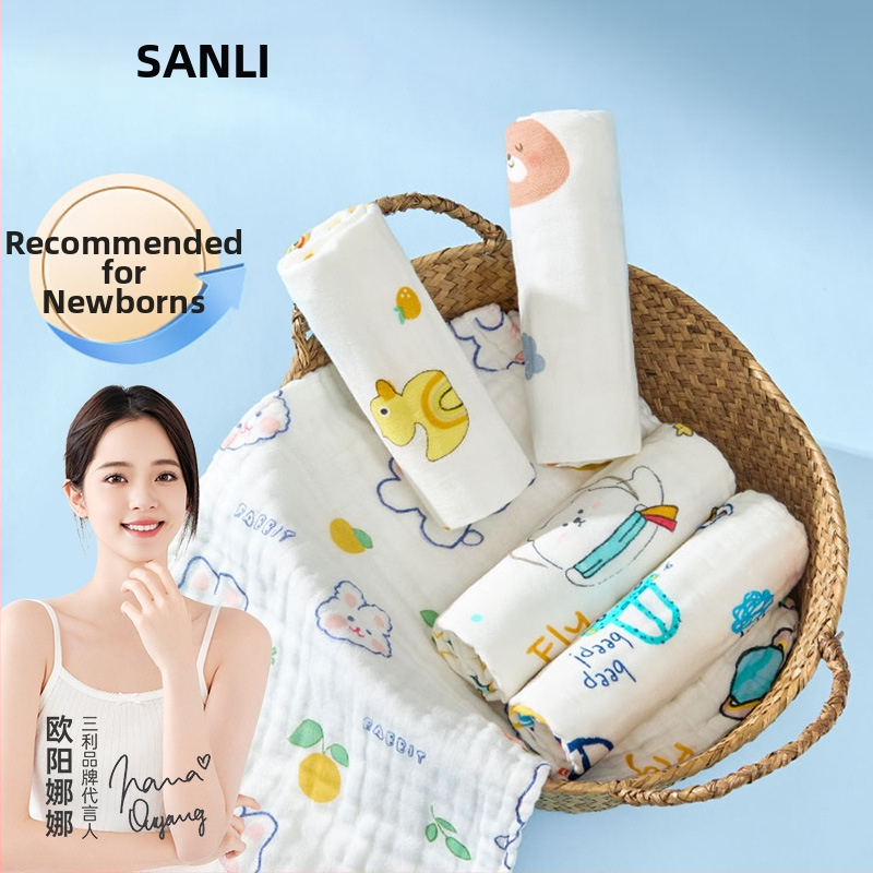 Bejbi gazasti ručnik za lice, 4-slojni tisak, pamuk 32s, težina ispod 50 g