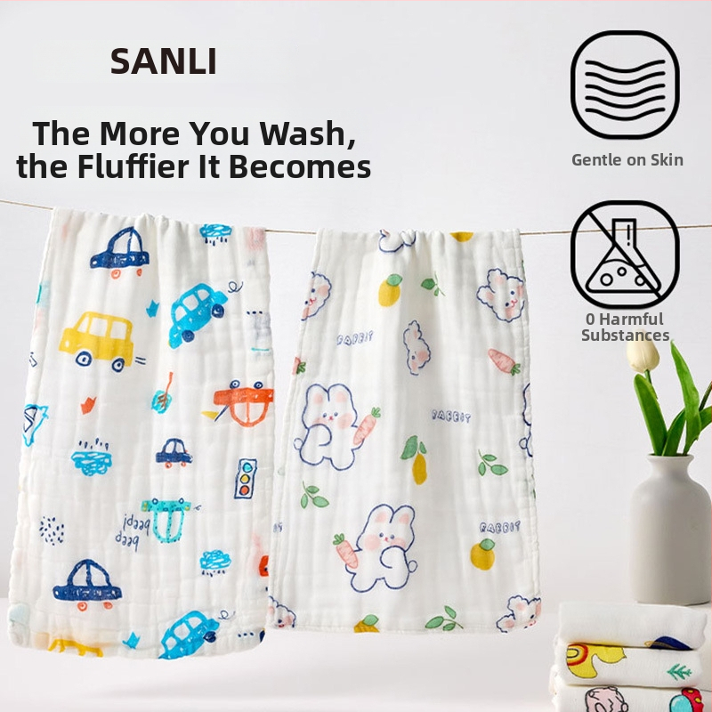 Bejbi gazasti ručnik za lice, 4-slojni tisak, pamuk 32s, težina ispod 50 g