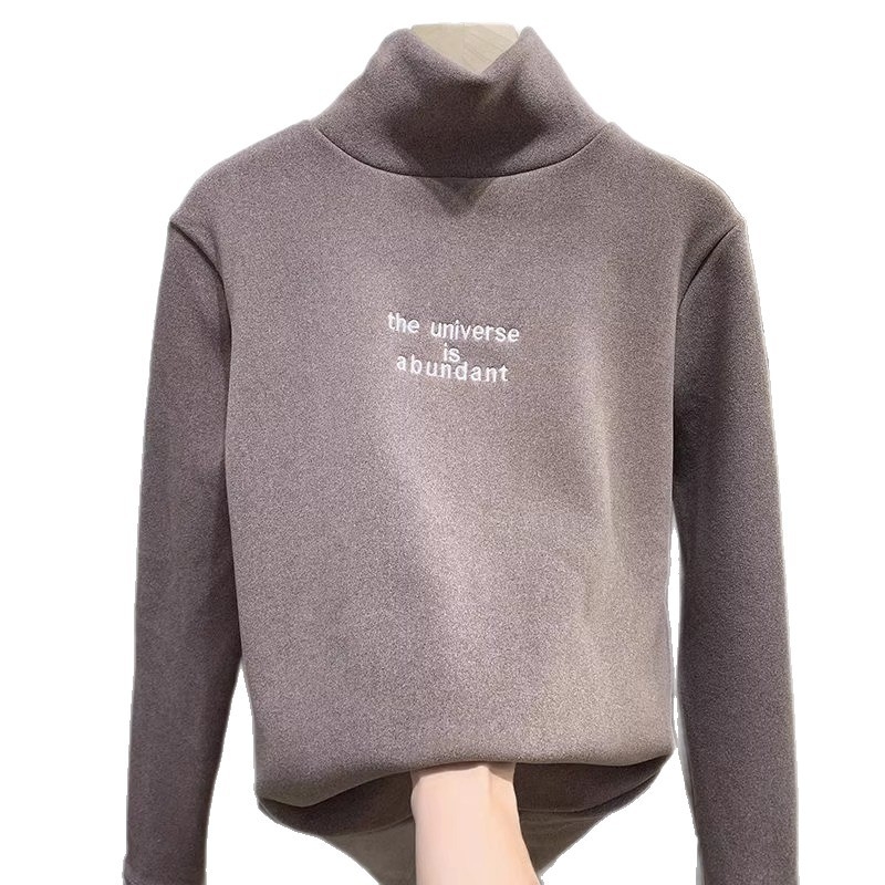 Dječja termalna majica s visokim ovratnikom, podstavljena flisom, dugi rukav, unisex, 85% poliester
