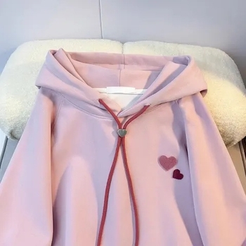 Детски суитшърт с качулка в корейски стил, плътна материя, 50% полиестер, меко усещане