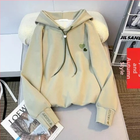 Dievčenská mikina s kapucňou v kórejskom štýle, hrubá látka, 50% polyester, jemný povrch