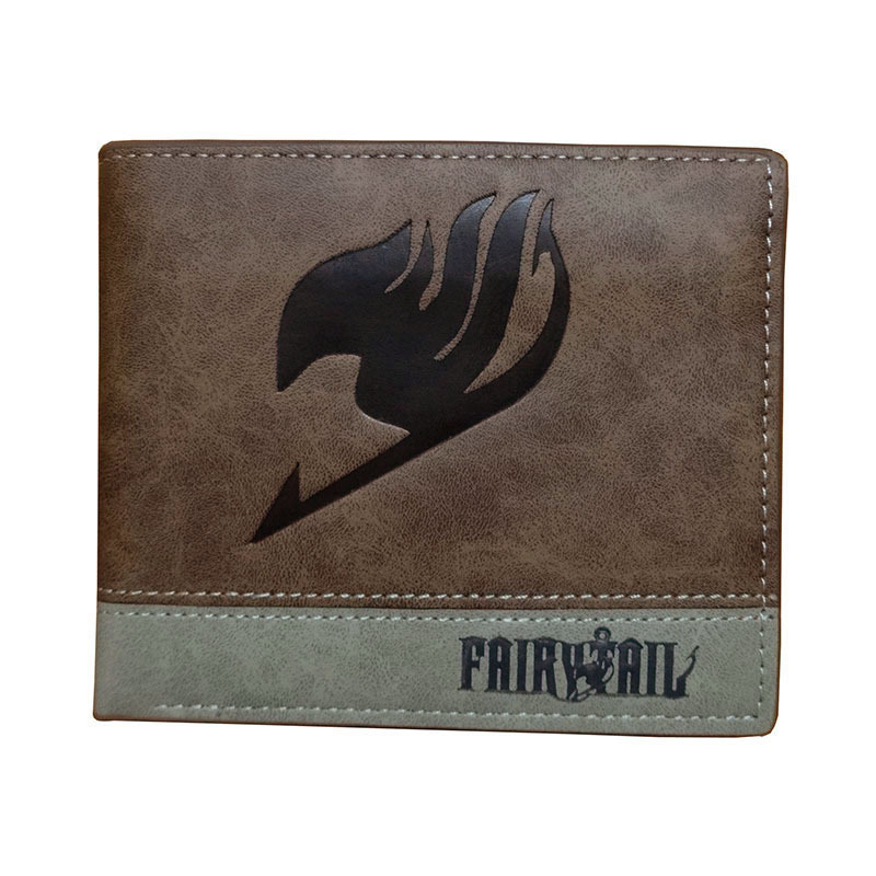 Lühike bi-fold PU nahast rahakott, millel on Survey Corps logo ja Wing of Liberty motiiv, värviblokk disain; anime muster; vooder sünteetilise nahaga; linna minimalistlik stiil.