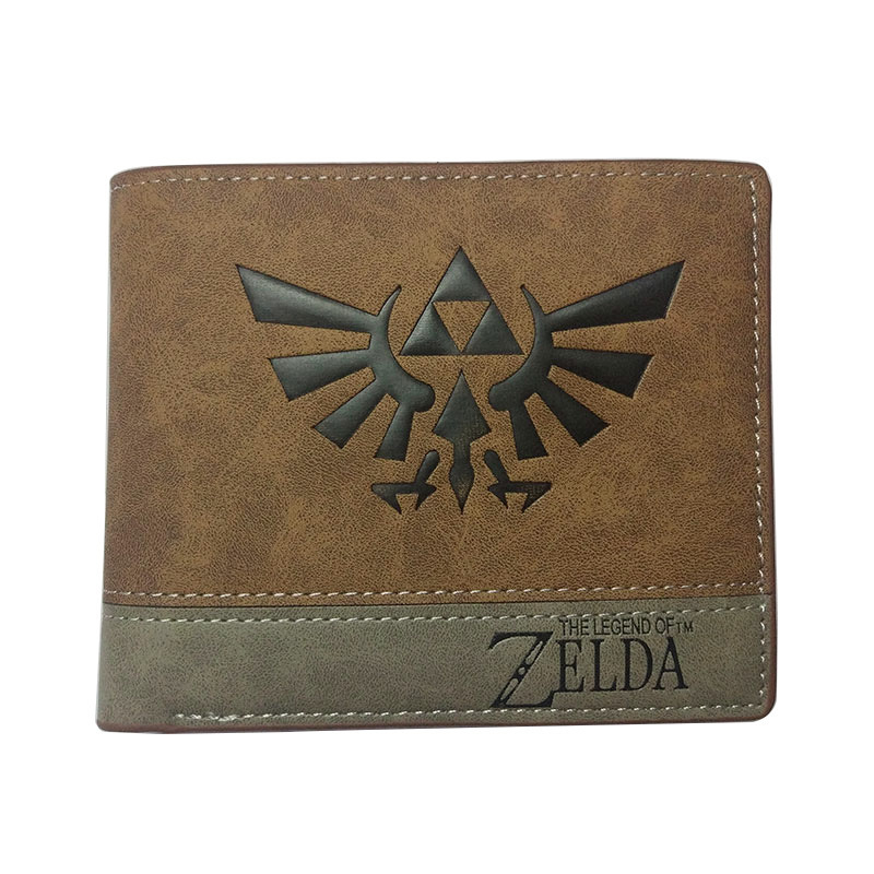 Lühike bi-fold PU nahast rahakott, millel on Survey Corps logo ja Wing of Liberty motiiv, värviblokk disain; anime muster; vooder sünteetilise nahaga; linna minimalistlik stiil.