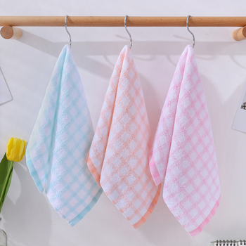 Παιδική πετσέτα από 100% βαμβάκι, Jacquard με καρό σχέδιο, ελαφριά κάτω από 50 g, μαλακή και απορροφητική