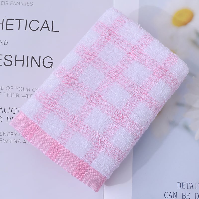 Παιδική πετσέτα από 100% βαμβάκι, Jacquard με καρό σχέδιο, ελαφριά κάτω από 50 g, μαλακή και απορροφητική