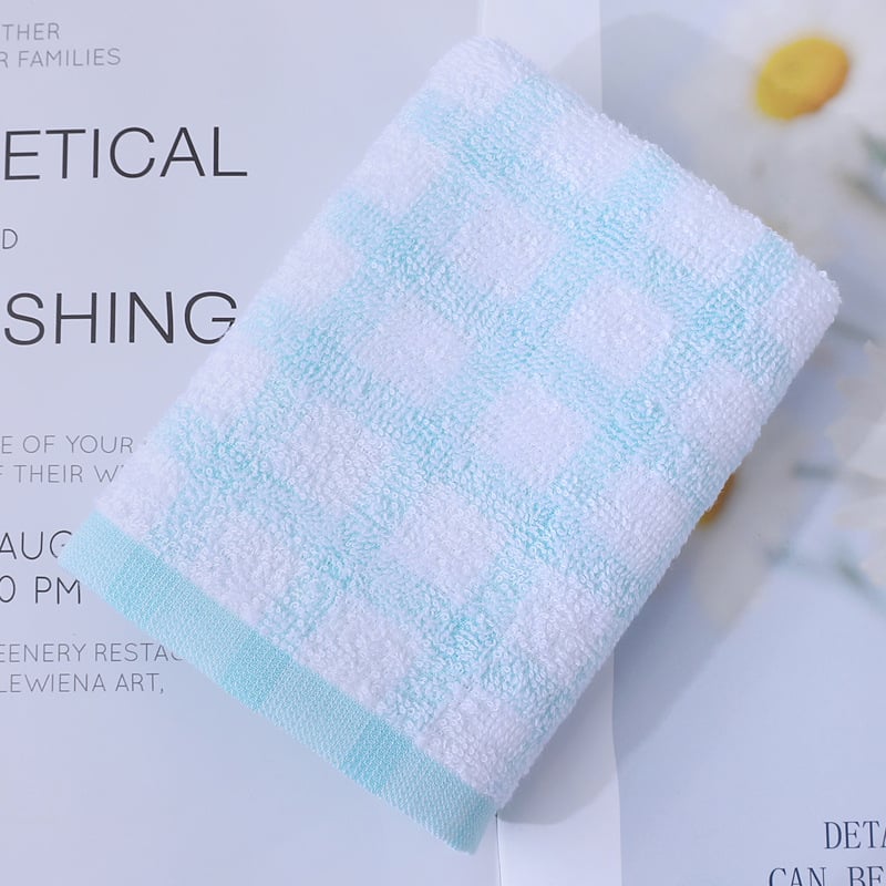 Παιδική πετσέτα από 100% βαμβάκι, Jacquard με καρό σχέδιο, ελαφριά κάτω από 50 g, μαλακή και απορροφητική