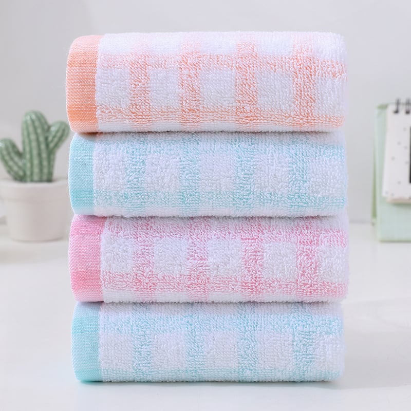 Παιδική πετσέτα από 100% βαμβάκι, Jacquard με καρό σχέδιο, ελαφριά κάτω από 50 g, μαλακή και απορροφητική