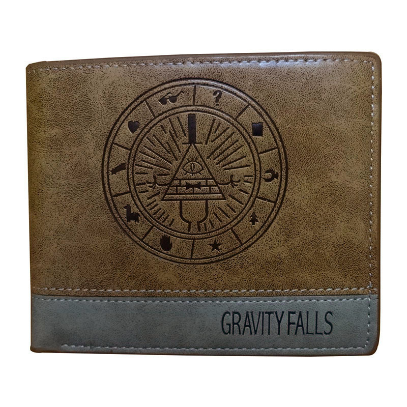 PU nahast lühike bi-fold rahakott anime mustriga ja Survey Corpsi logoga, Vabaduse tiivad, linnaliku stiil, vooder sünteetilisest nahast, igapäevaseks kasutamiseks