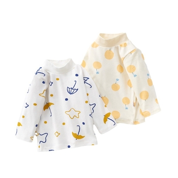 Dječja pamučna majica s dugim rukavom za djevojčice, 100% pamuk, Cartoon cvjetni uzorak, za uzrast 1–3 godine, svestran stil