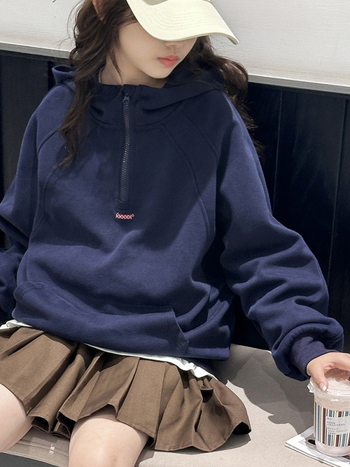 Dievčenská mikina s fleecovou podšívkou a kapucňou, pulover, dlhé rukávy, 50% bavlna