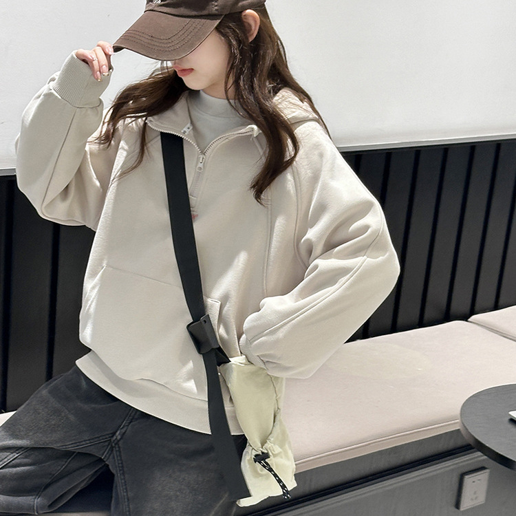 Dievčenská mikina s fleecovou podšívkou a kapucňou, pulover, dlhé rukávy, 50% bavlna