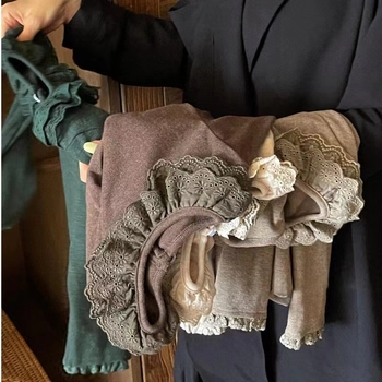 Dječji top s dugim rukavima, korejskog stila, pamuk, s čipkastim ovratnikom, za djevojčice od 3 do 8 godina