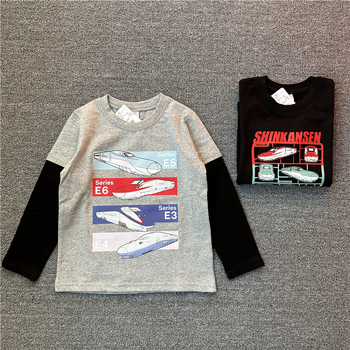 Dječja majica s dugim rukavima, osnovni model, 100% pamuk, japanski stil, crtani uzorak, za dob djece 3-8 godina