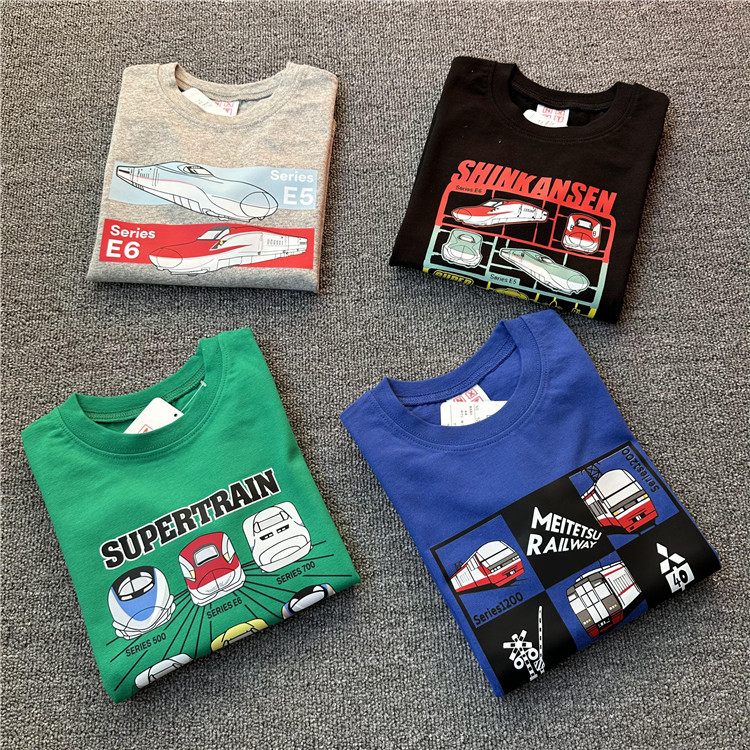 Dječja majica s dugim rukavima, osnovni model, 100% pamuk, japanski stil, crtani uzorak, za dob djece 3-8 godina