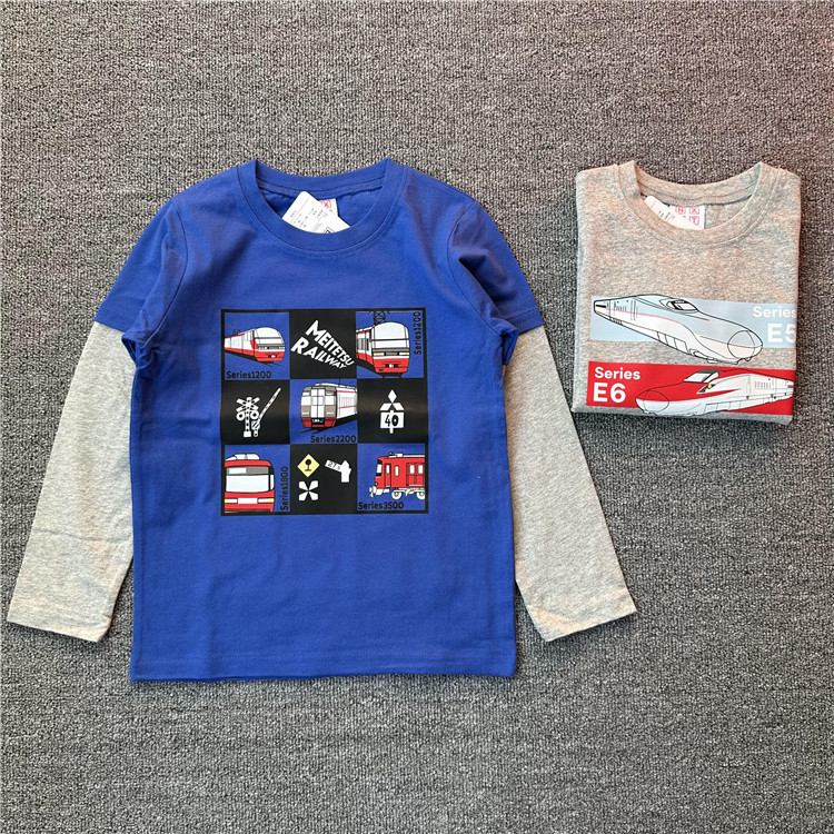 Dječja majica s dugim rukavima, osnovni model, 100% pamuk, japanski stil, crtani uzorak, za dob djece 3-8 godina