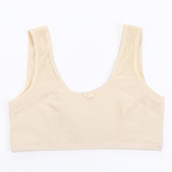 Памучен тренировъчен сутиен за момичета, без банели, кръгло деколте, 95% памук, за възраст 8+, всички сезони, Debofen