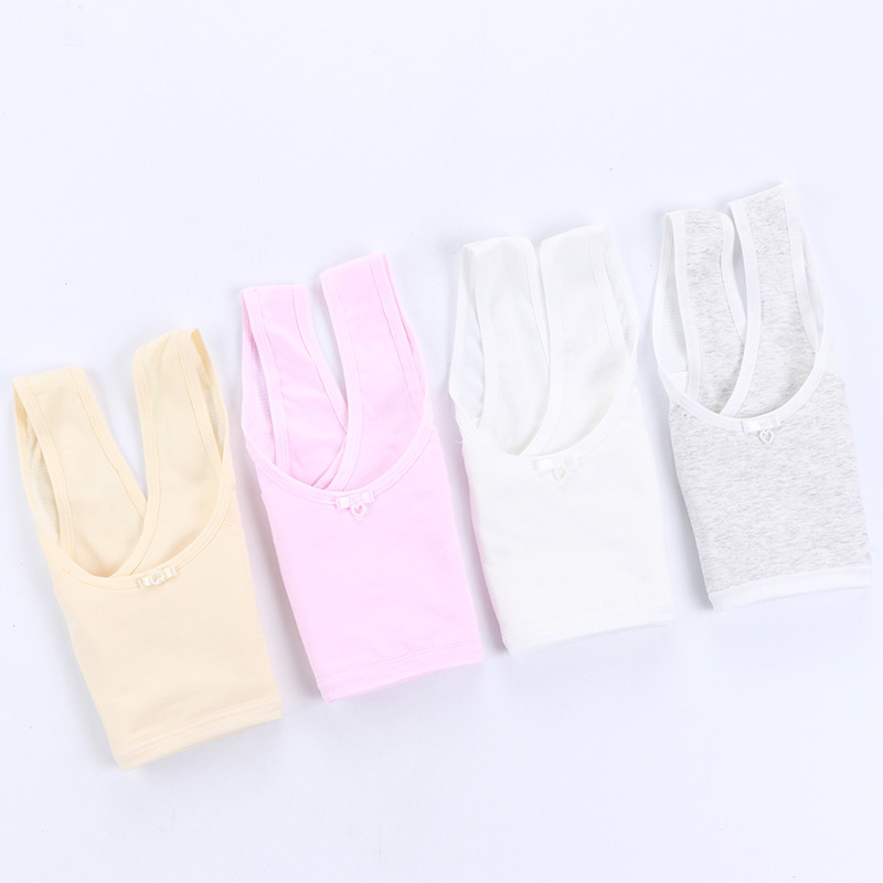 Памучен тренировъчен сутиен за момичета, без банели, кръгло деколте, 95% памук, за възраст 8+, всички сезони, Debofen