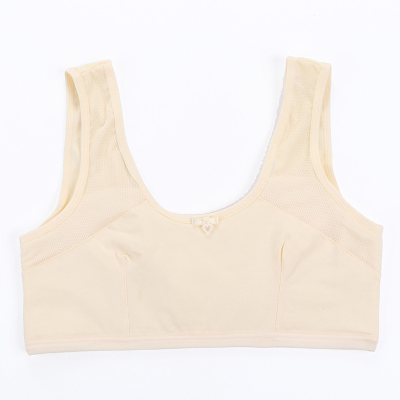 Памучен тренировъчен сутиен за момичета, без банели, кръгло деколте, 95% памук, за възраст 8+, всички сезони, Debofen